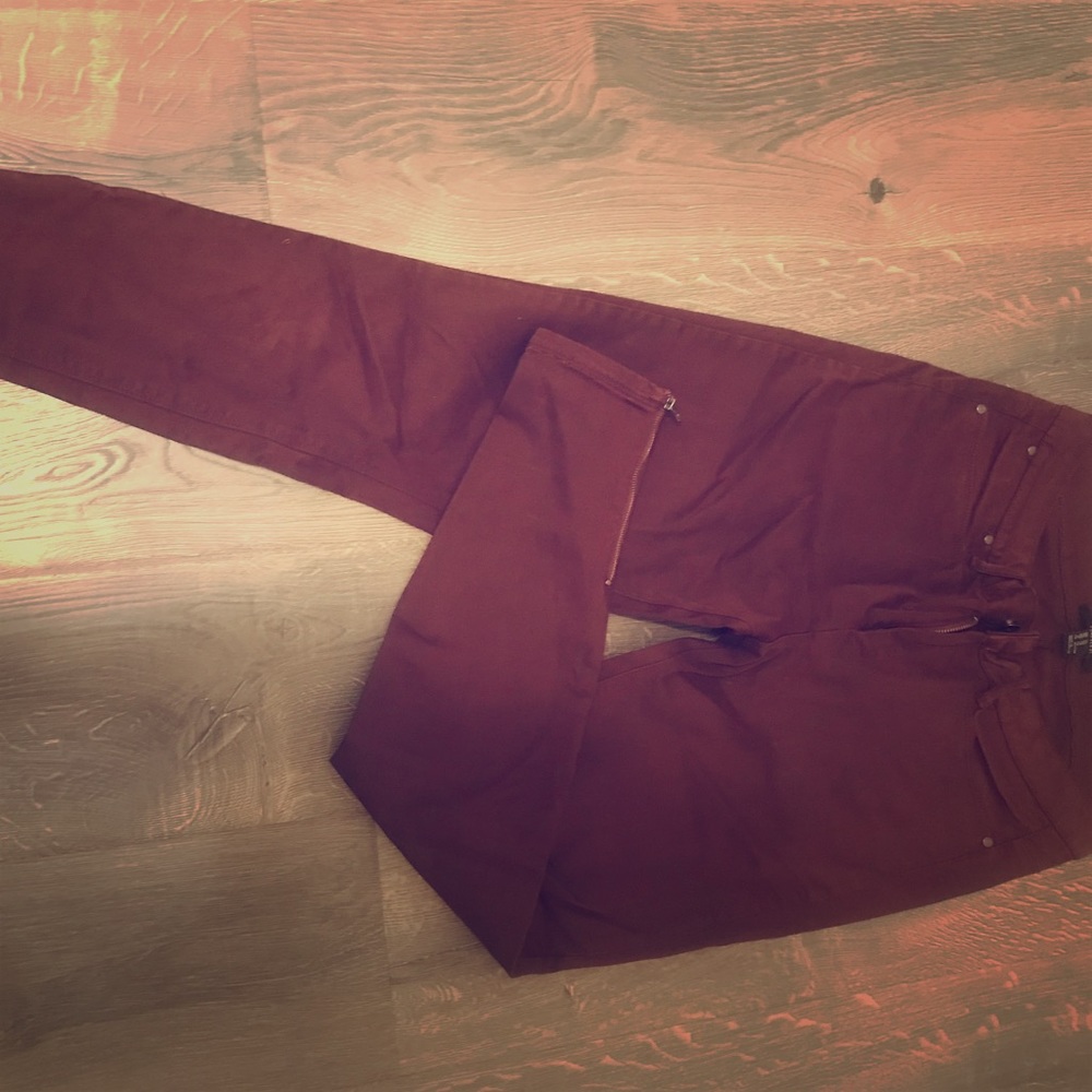 Forever 21 burgundy jeggings Sz 29
